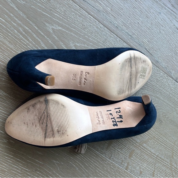 Boden Blue and Cream Flats with Suede Finish - Picture 4 of 5